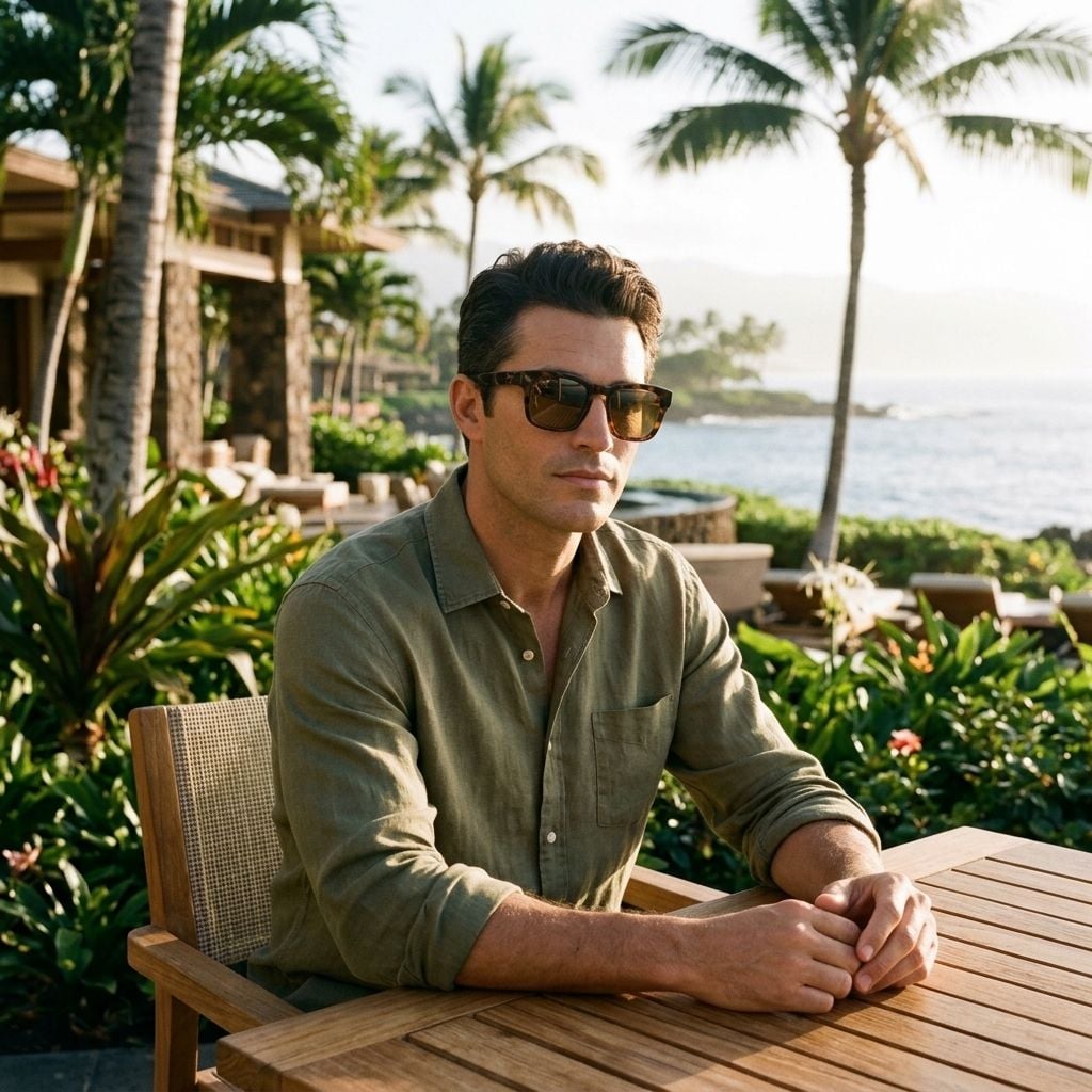 Kính mát MAUI JIM Maluhia MJ643 10-HS – người mẫu đeo kính
