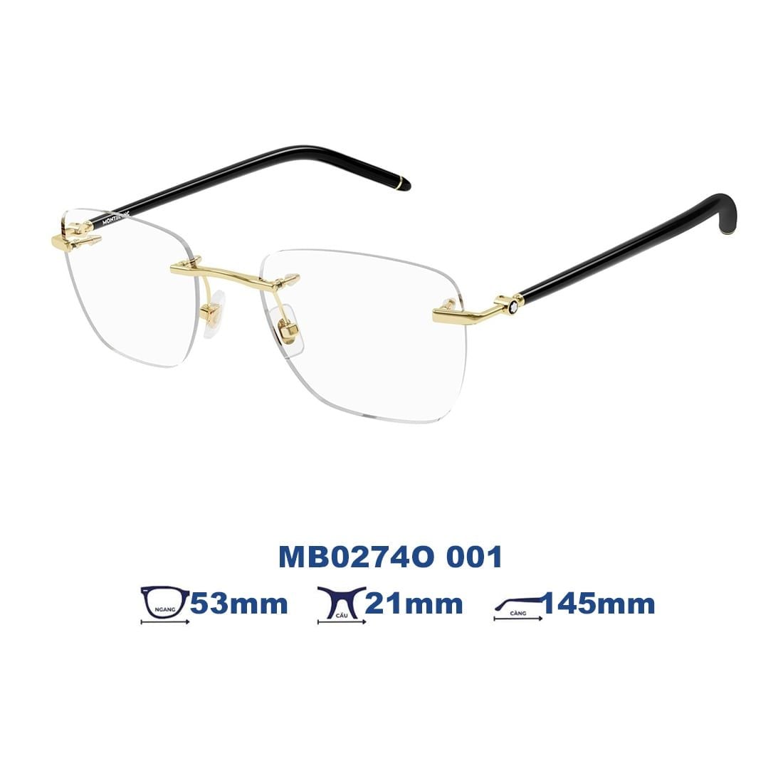 Gọng kính MONTBLANC MB0274O 001