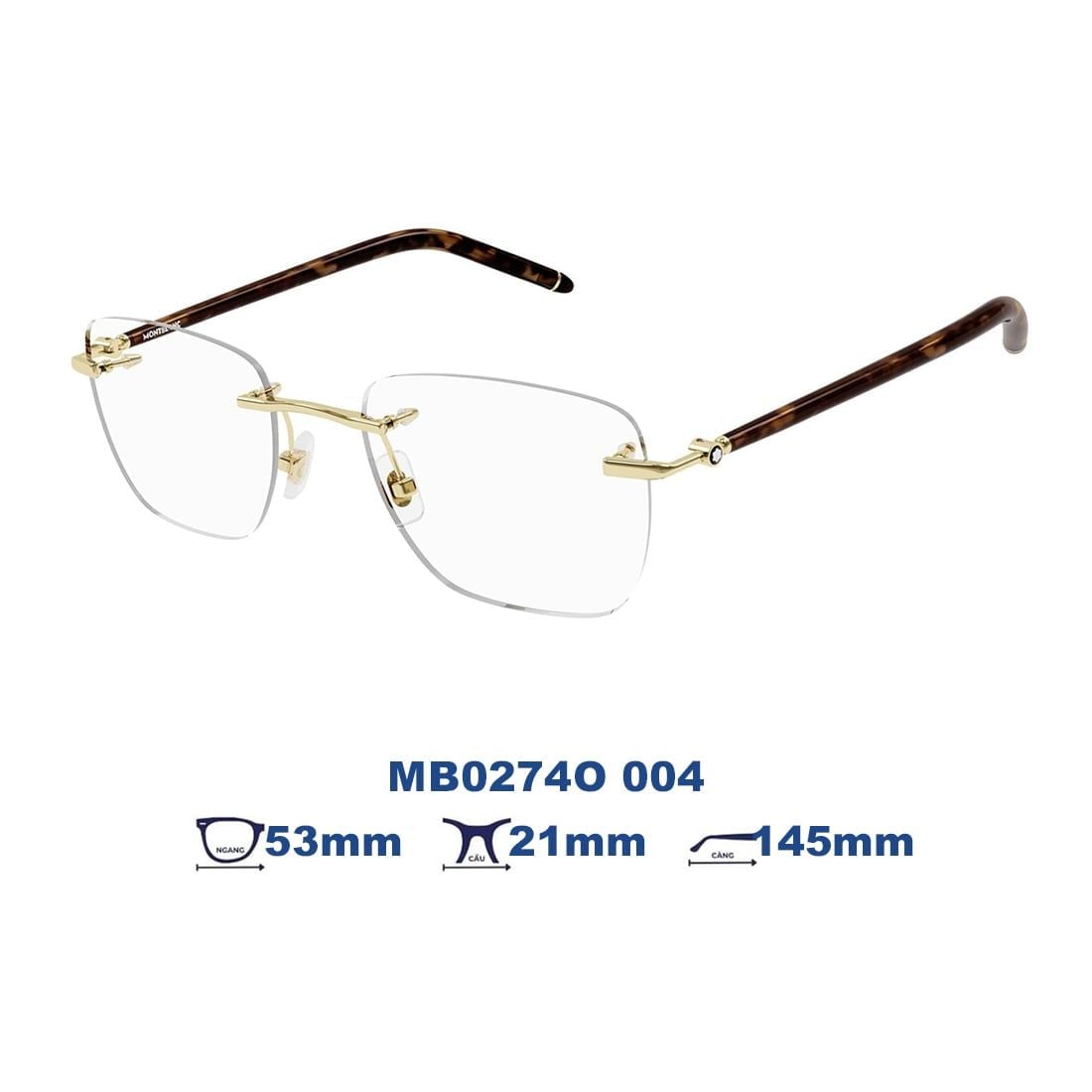 Gọng kính MONTBLANC MB0274O 004