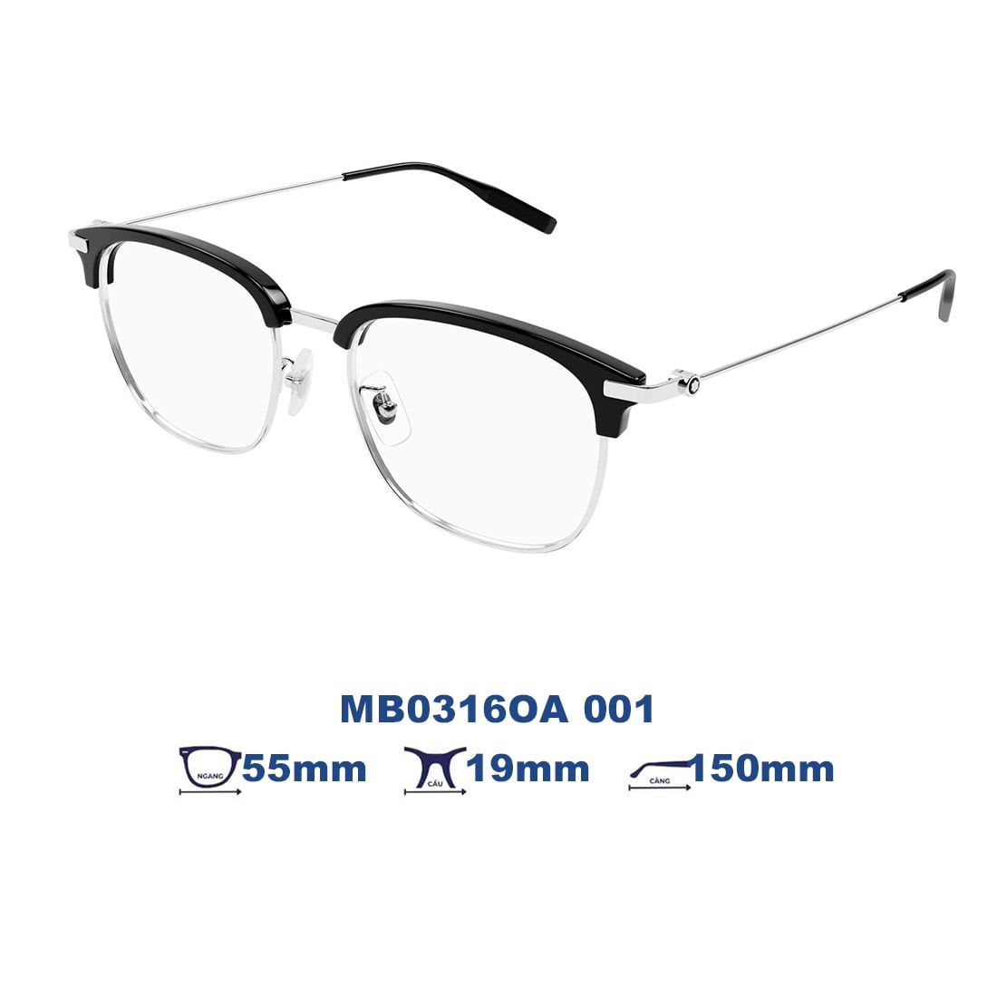 Gọng kính MONTBLANC MB0316OA 001