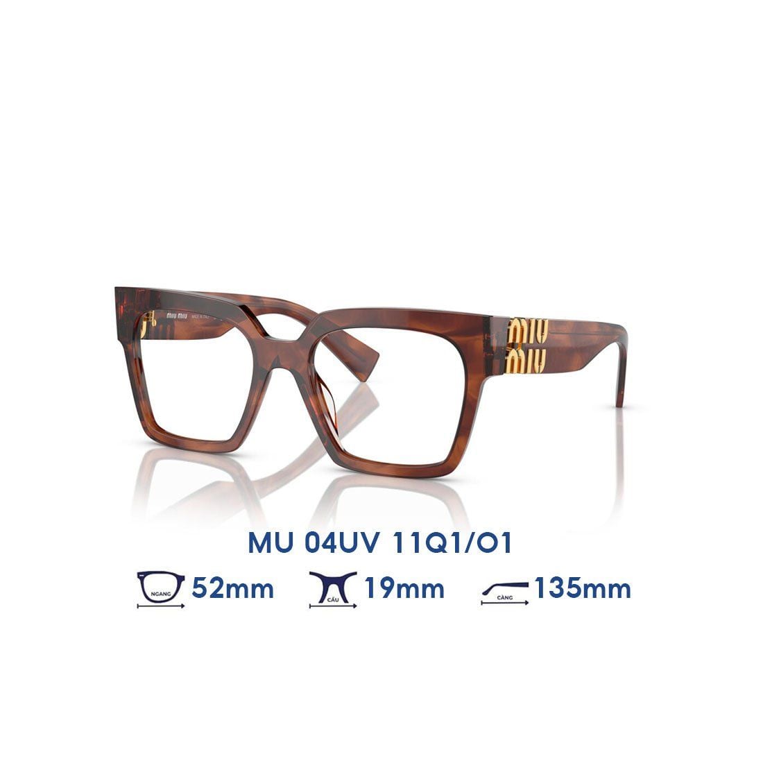 Gọng kính MIU MIU MU04UV 11Q1O1