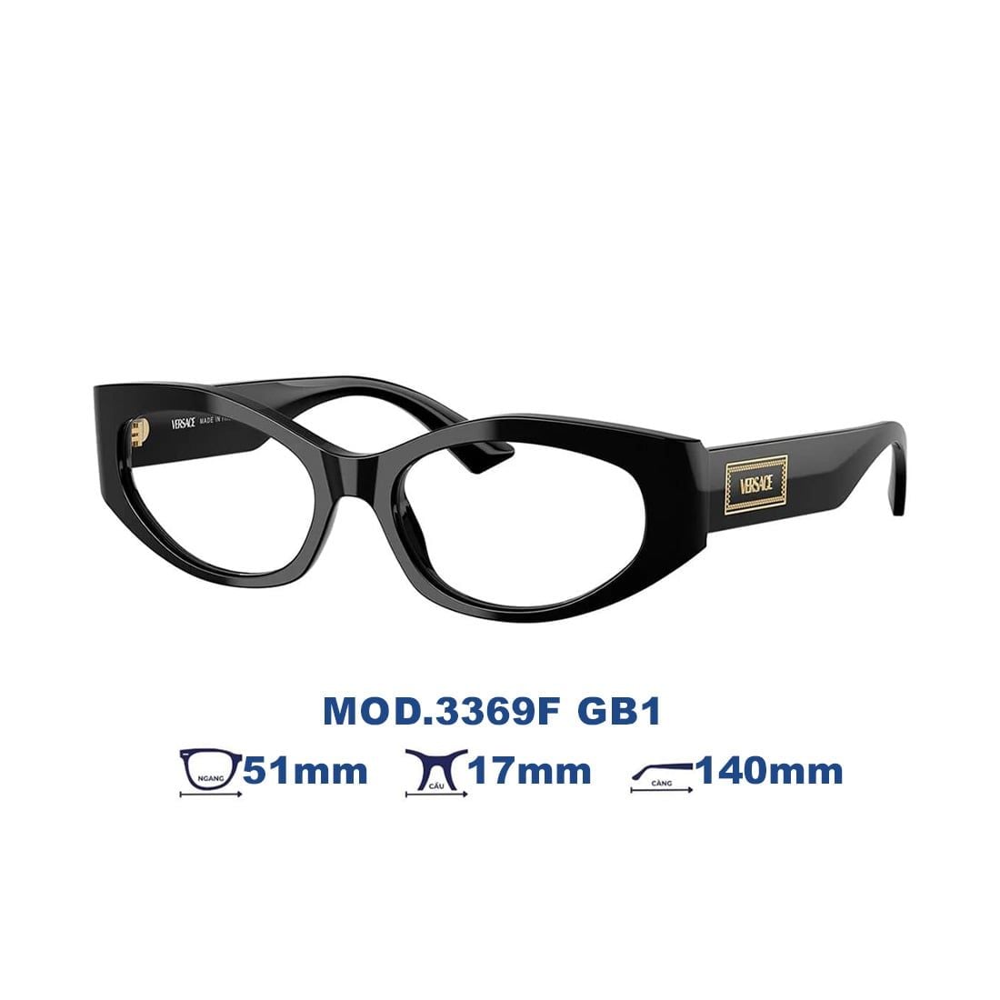 Gọng kính VERSACE MOD.3369F GB1