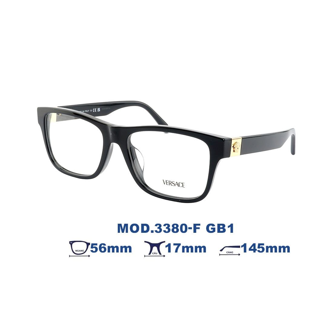  Gọng kính VERSACE MOD.3380-F GB1 