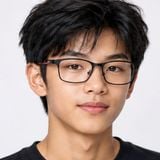 Gọng kính trẻ em Rayban Junior RY1061 4065 - Đen mờ phối đen – người mẫu đeo kính
