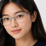 Gọng kính trẻ em Rayban Junior RY1061 4101 - Bạc mờ – người mẫu đeo kính