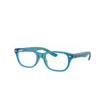 Gọng kính trẻ em Rayban Junior RY1555F 3996 - Xanh dương và xanh lá trong suốt – góc nghiêng 3/4