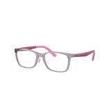 Gọng kính trẻ em Rayban Junior RY1626D 3912 - Hồng trong suốt – góc nghiêng 3/4