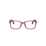 Gọng kính trẻ em Rayban Junior RY1644 3933 - Hồng cánh sen phối cao su tím – ảnh chính diện trên nền trắng