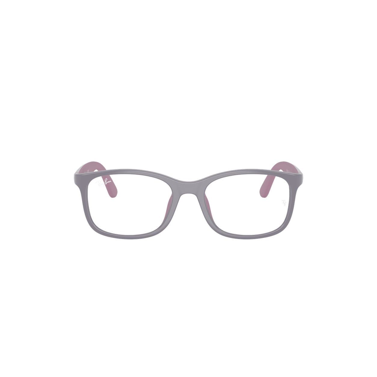 Gọng kính trẻ em Rayban Junior RY1644 7512 - Tím phối cao su hồng – ảnh chính diện trên nền trắng