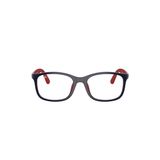 Gọng kính trẻ em Rayban Junior RY1644 7513 - Xanh dương phối cao su đỏ – ảnh chính diện trên nền trắng