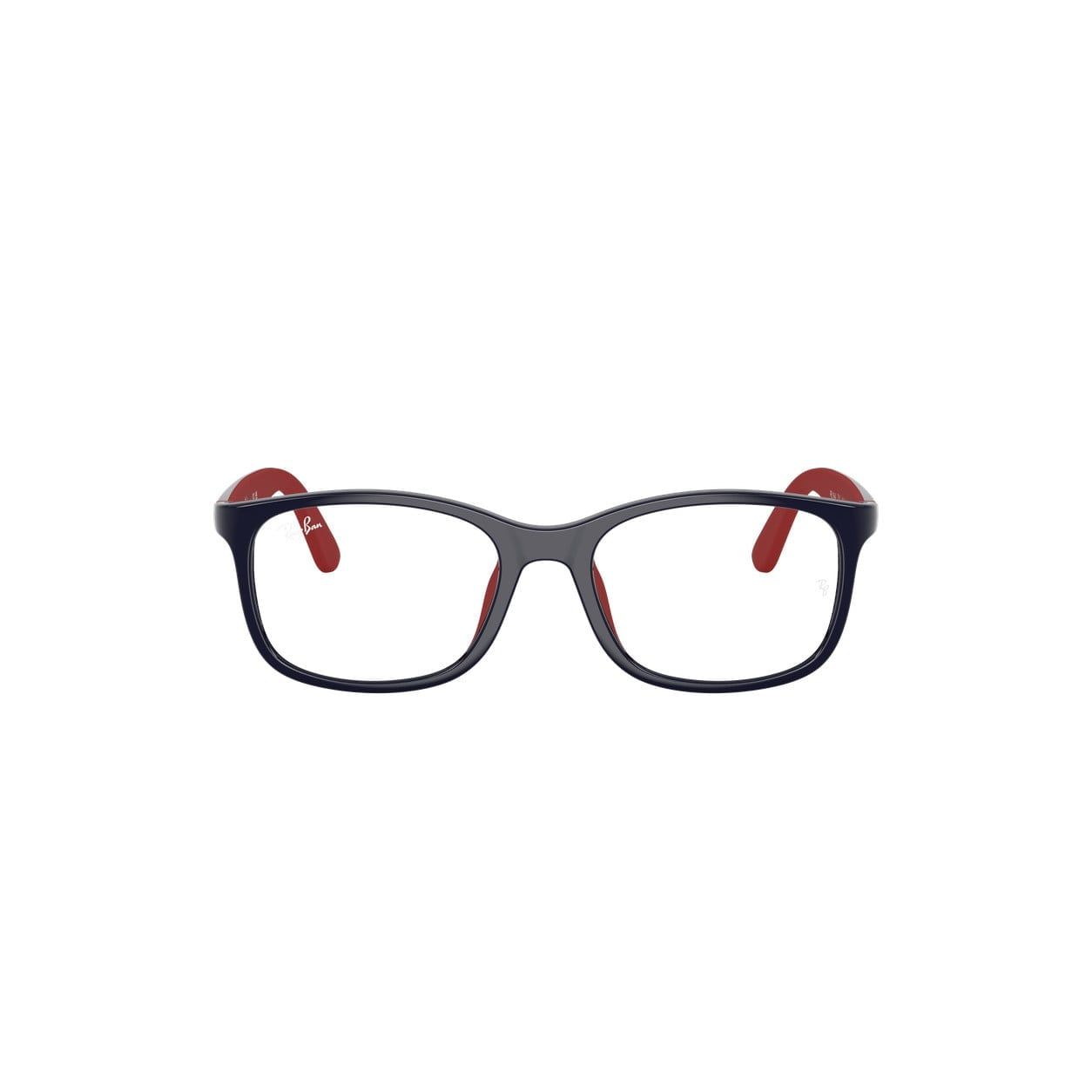 Gọng kính trẻ em Rayban Junior RY1644 7513 - Xanh dương phối cao su đỏ – ảnh chính diện trên nền trắng