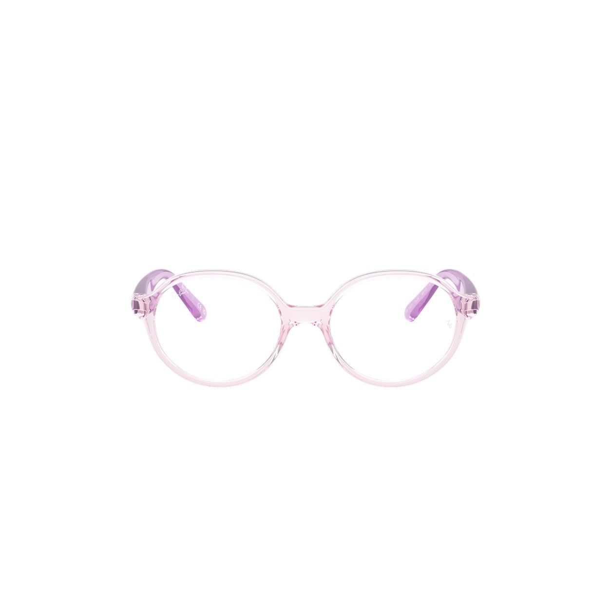 Gọng kính trẻ em Rayban Junior RY1905 7534 - Hồng trong suốt – ảnh chính diện trên nền trắng