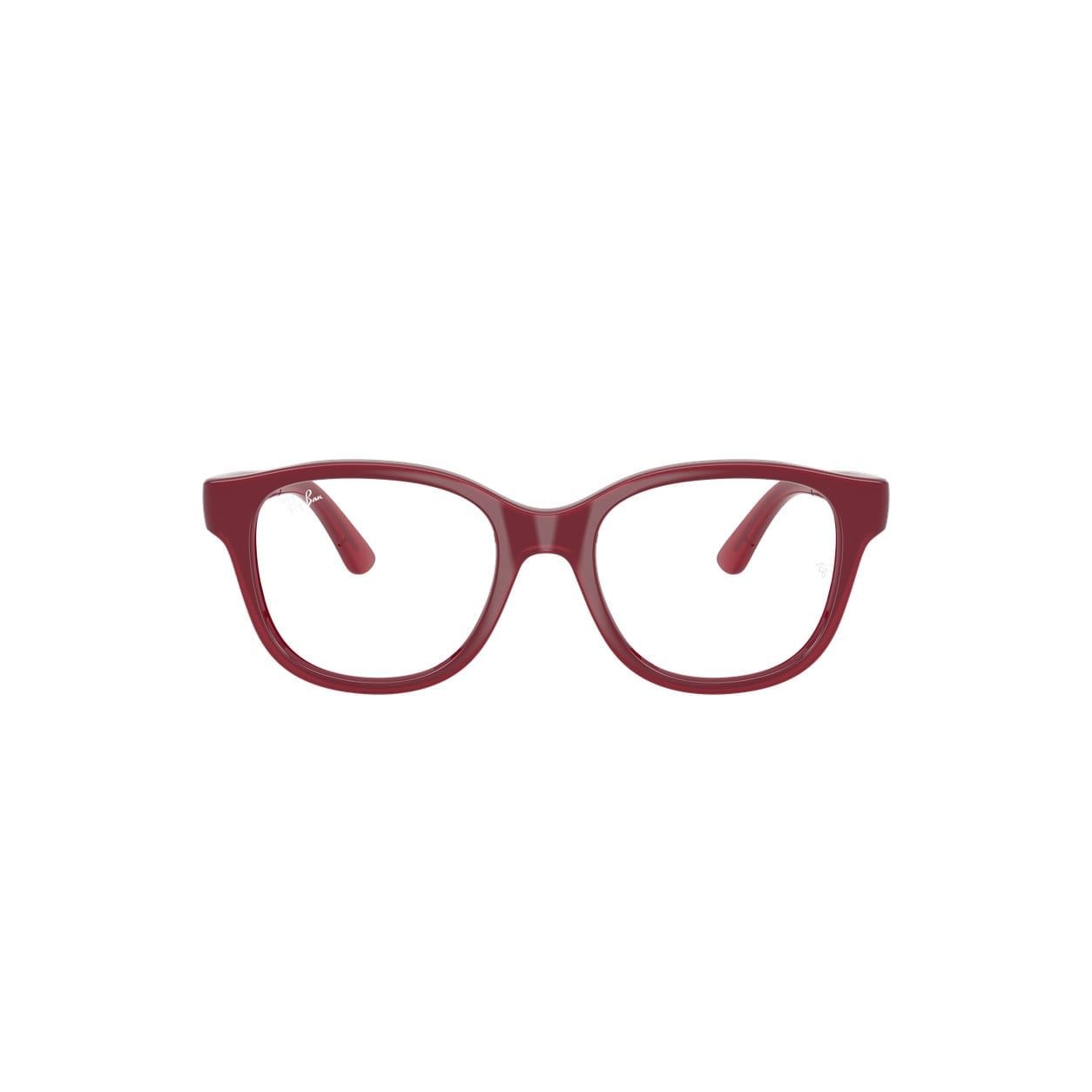 Gọng kính trẻ em Rayban Junior RY1950 7207 - Hồng cánh sen phối hồng cánh sen trong suốt – ảnh chính diện trên nền trắng