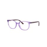 Gọng kính trẻ em Rayban Junior RY9097V 7515 - Tím trong suốt – góc nghiêng 3/4