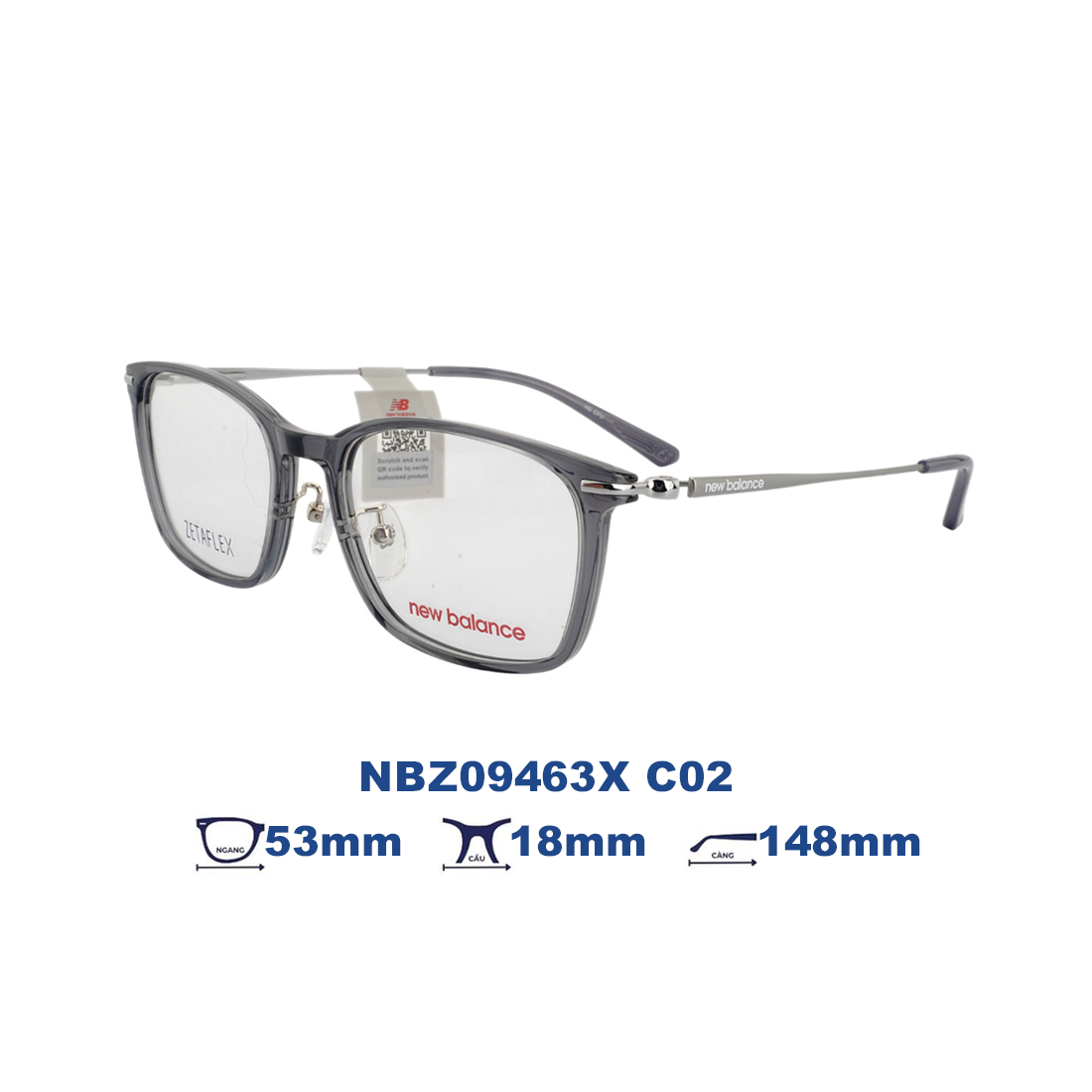  Gọng kính NEW BALANCE NBZ09463X C02 