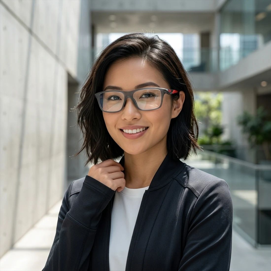 Gọng kính OAKLEY OX8201 820102 – người mẫu đeo kính