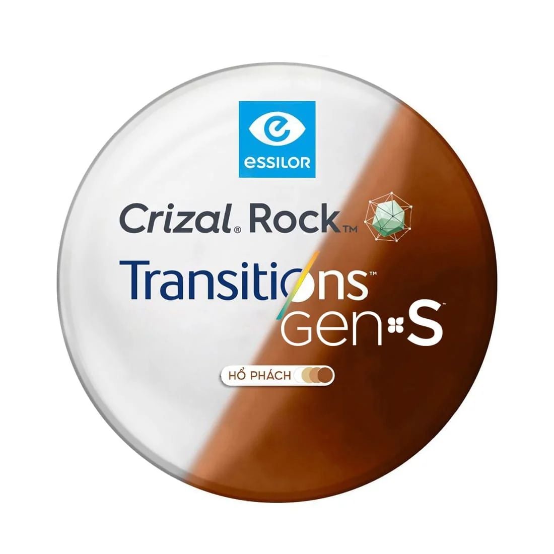 Tròng Đơn Essilor đánh váng Crizal Rock - Đủ Chiết Suất & Công Nghệ