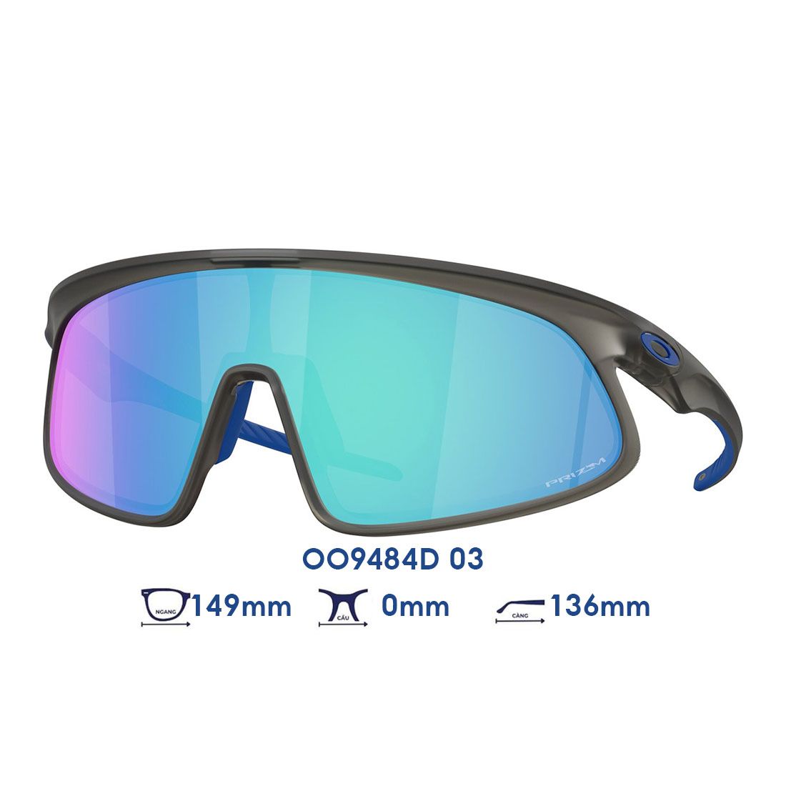 Oakley RSLV OO9484D 03 Matte Grey Smoke