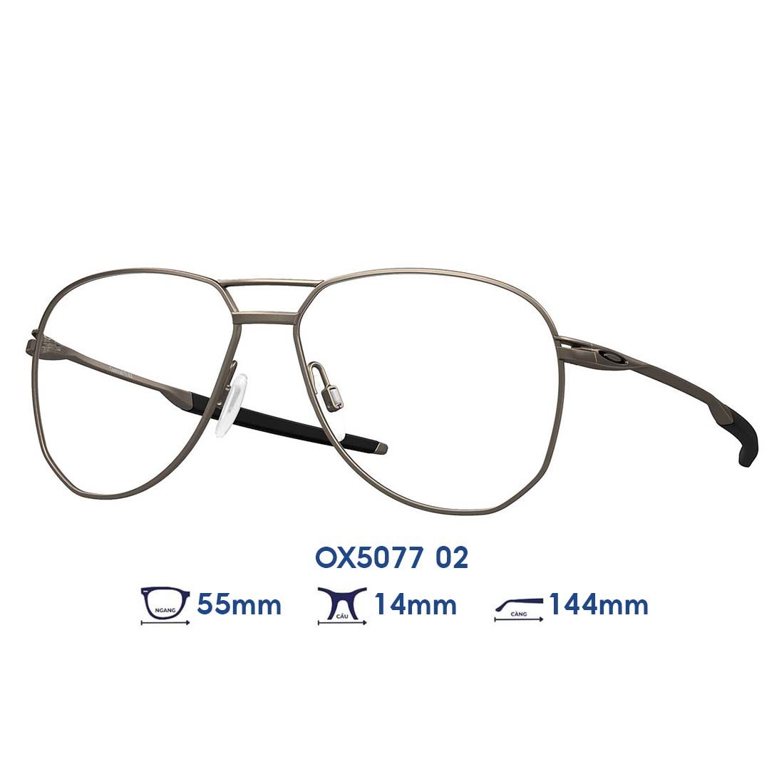 Gọng kính OAKLEY OX5077 02 màu xám titan