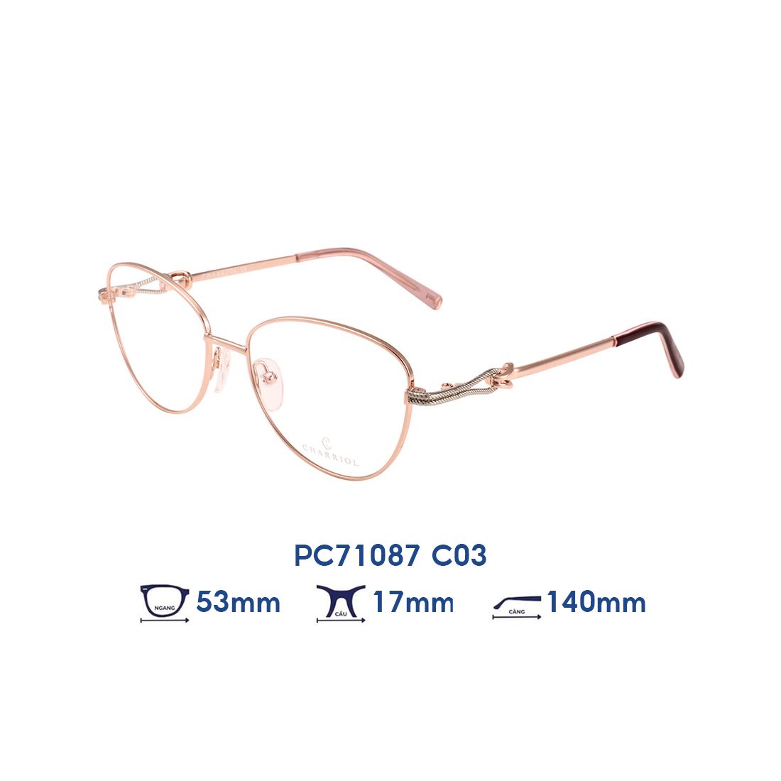  Gọng kính CHARRIOL PC71087 C03 