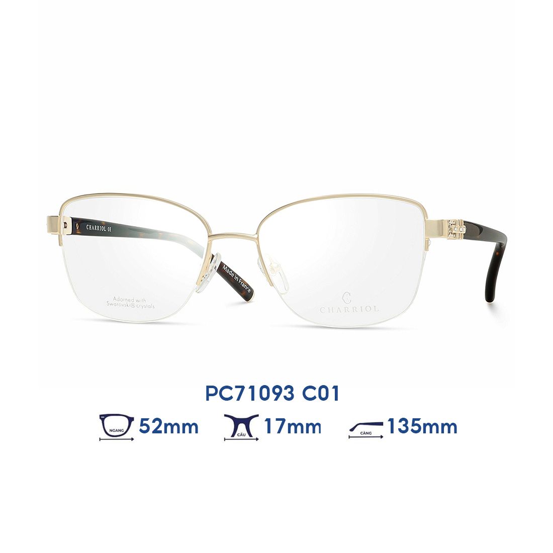  Gọng kính CHARRIOL PC71093 C01 