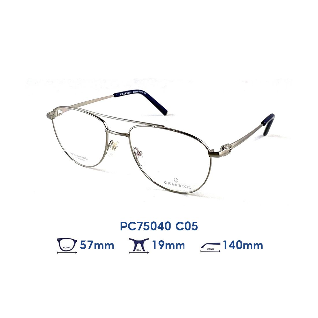  Gọng kính CHARRIOL PC75040 C05 