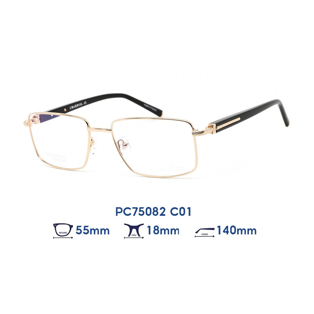  Gọng kính CHARRIOL PC75082 C01 