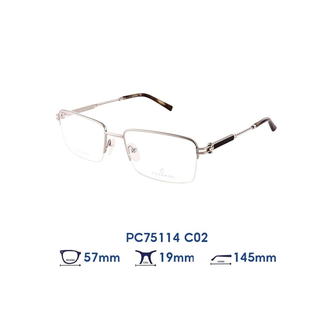  Gọng kính CHARRIOL PC75114 C02 