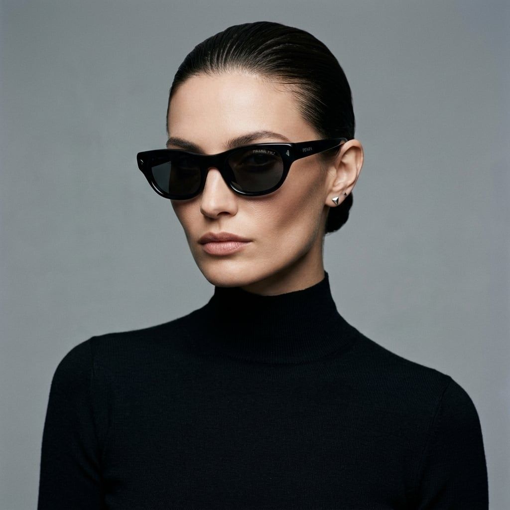 Kính mát PRADA PR C08SF 16K90T – người mẫu đeo kính