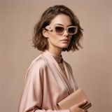 Kính mát PRADA PR D03SD 25B50L – người mẫu đeo kính