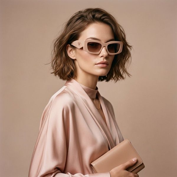 Kính mát PRADA PR D03SD 25B50L – người mẫu đeo kính