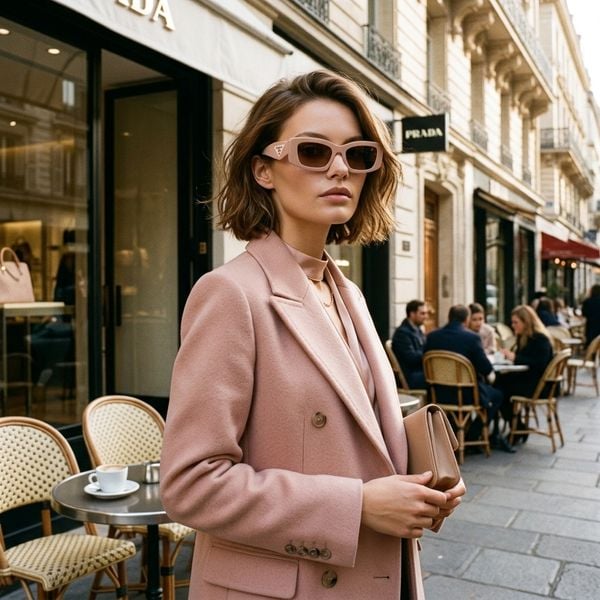 Kính mát PRADA PR D03SD 25B50L – người mẫu đeo kính