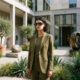 Kính mát PRADA PR D03SD 26J70G – người mẫu đeo kính