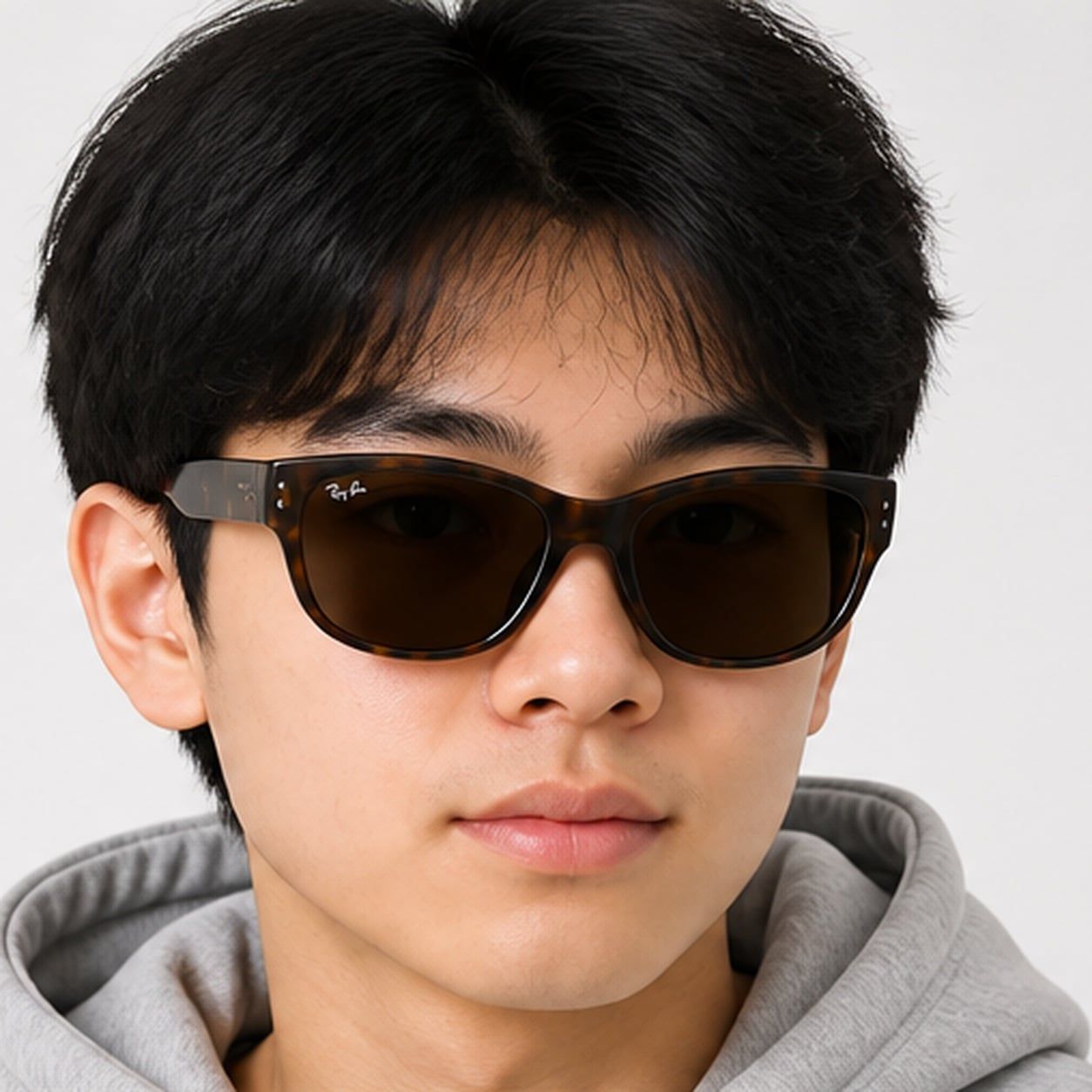 Kính mát trẻ em Rayban Junior RJ9189S 152/3 - Nâu vân đồi mồi – người mẫu đeo kính