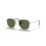 Kính mát Rayban Hexagonal RB3548N 001 - Vàng Arista bóng, tròng xanh G-15 – góc nghiêng 3/4