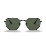 Kính mát Rayban Hexagonal RB3548N 002/58 - Đen bóng, tròng xanh G-15 – ảnh chính diện trên nền trắng