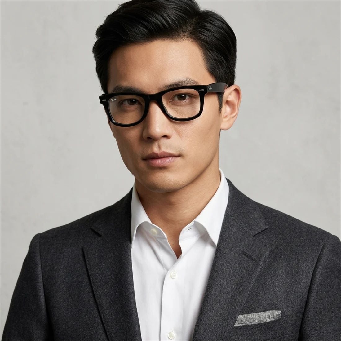 Gọng kính RAYBAN RX4340V 2000 – người mẫu đeo kính