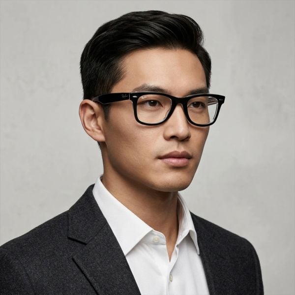 Gọng kính RAYBAN RX4340V 2034 – người mẫu đeo kính