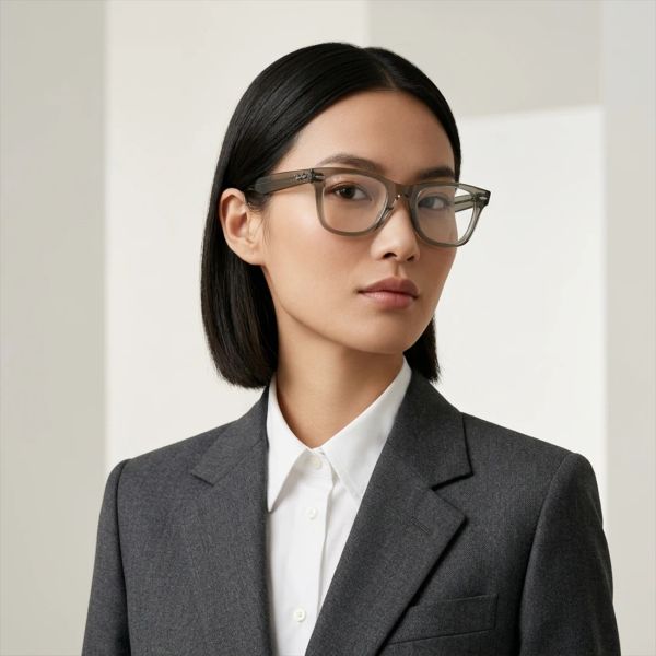 Gọng kính RAYBAN RX4340V 8541 – người mẫu đeo kính
