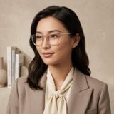 Gọng kính RAYBAN Jennie RX5453D 8449 – người mẫu đeo kính