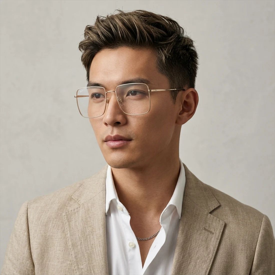 Gọng kính RAYBAN RX6553 2993 – người mẫu đeo kính