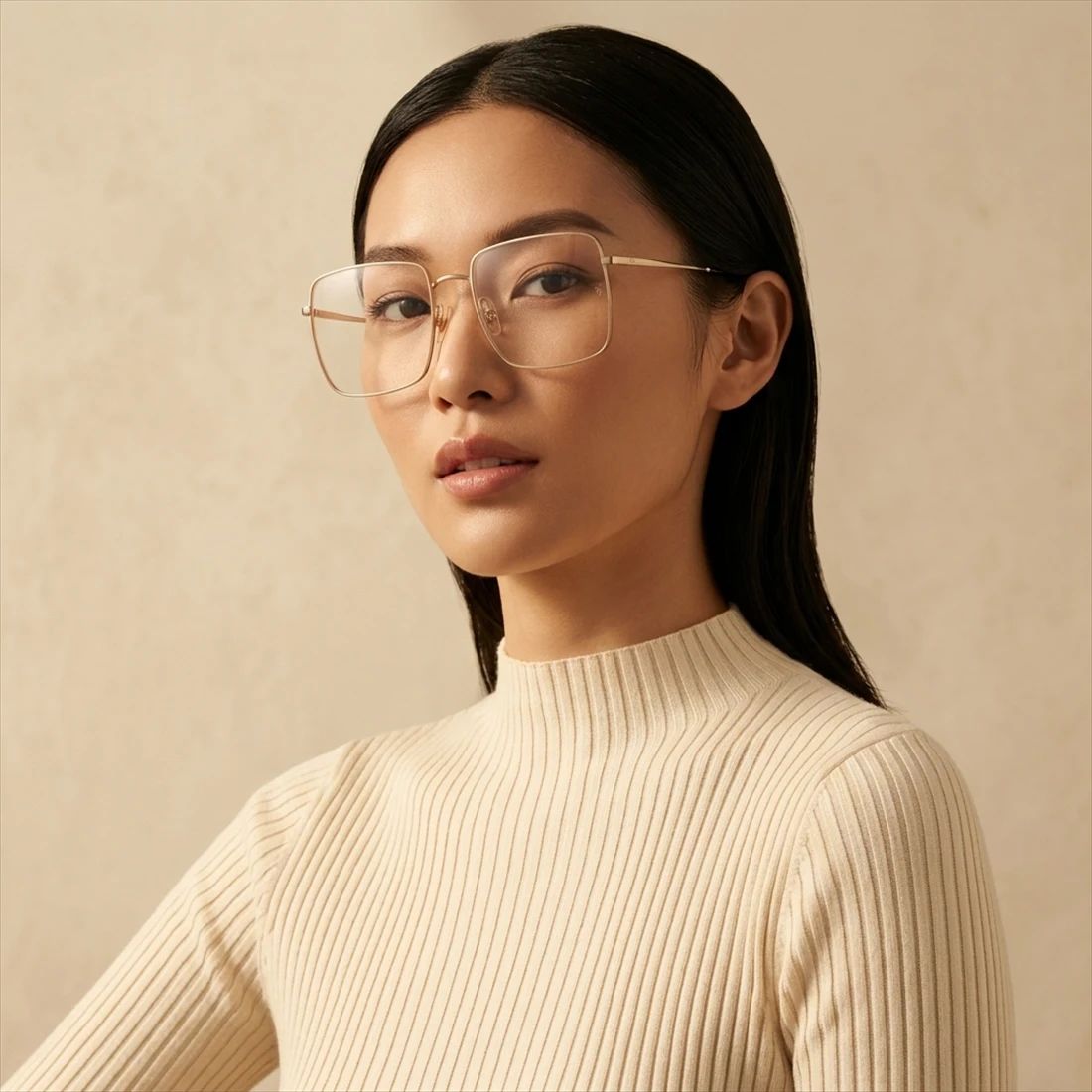 Gọng kính RAYBAN RX6553 2993 – người mẫu đeo kính