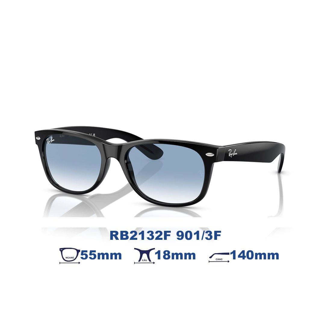  Kính mát RAYBAN RB2132F 901/3F 