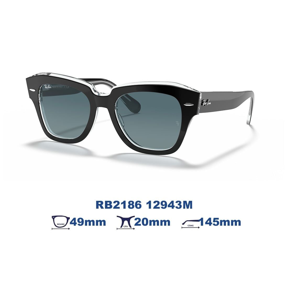 Kính mát RAYBAN RB2186 12943M