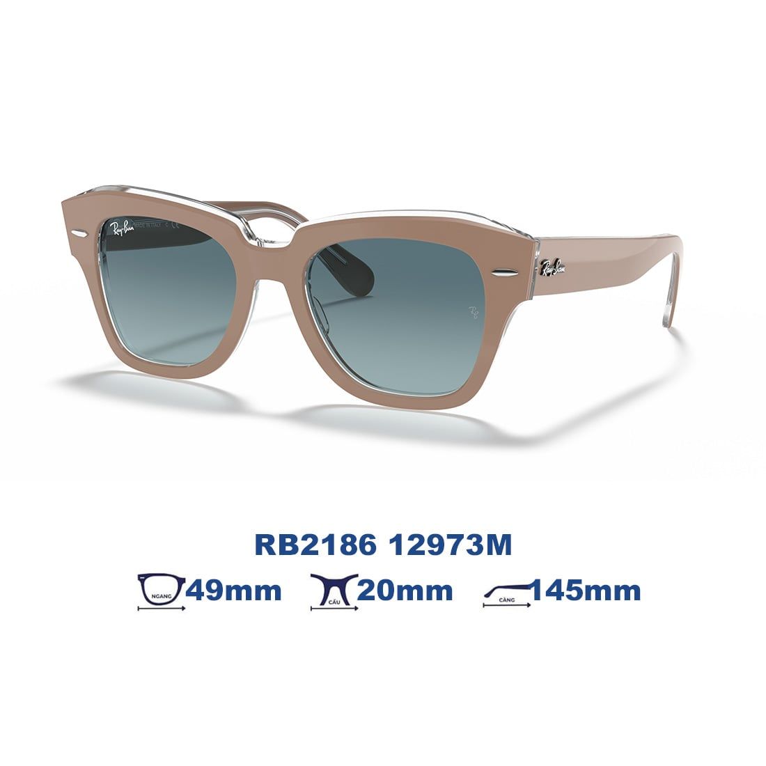 Kính mát RAYBAN RB2186 12973M