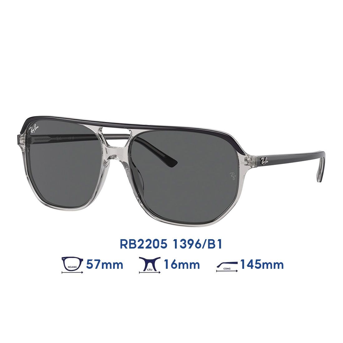  Kính mát RAYBAN RB2205 1396/B1 