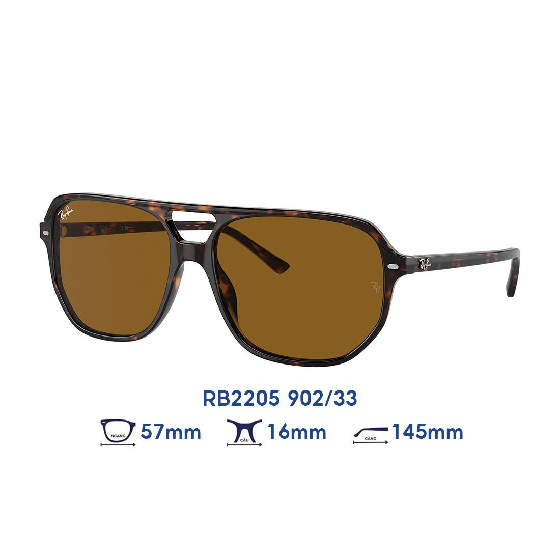  Kính mát RAYBAN RB2205 902/33 
