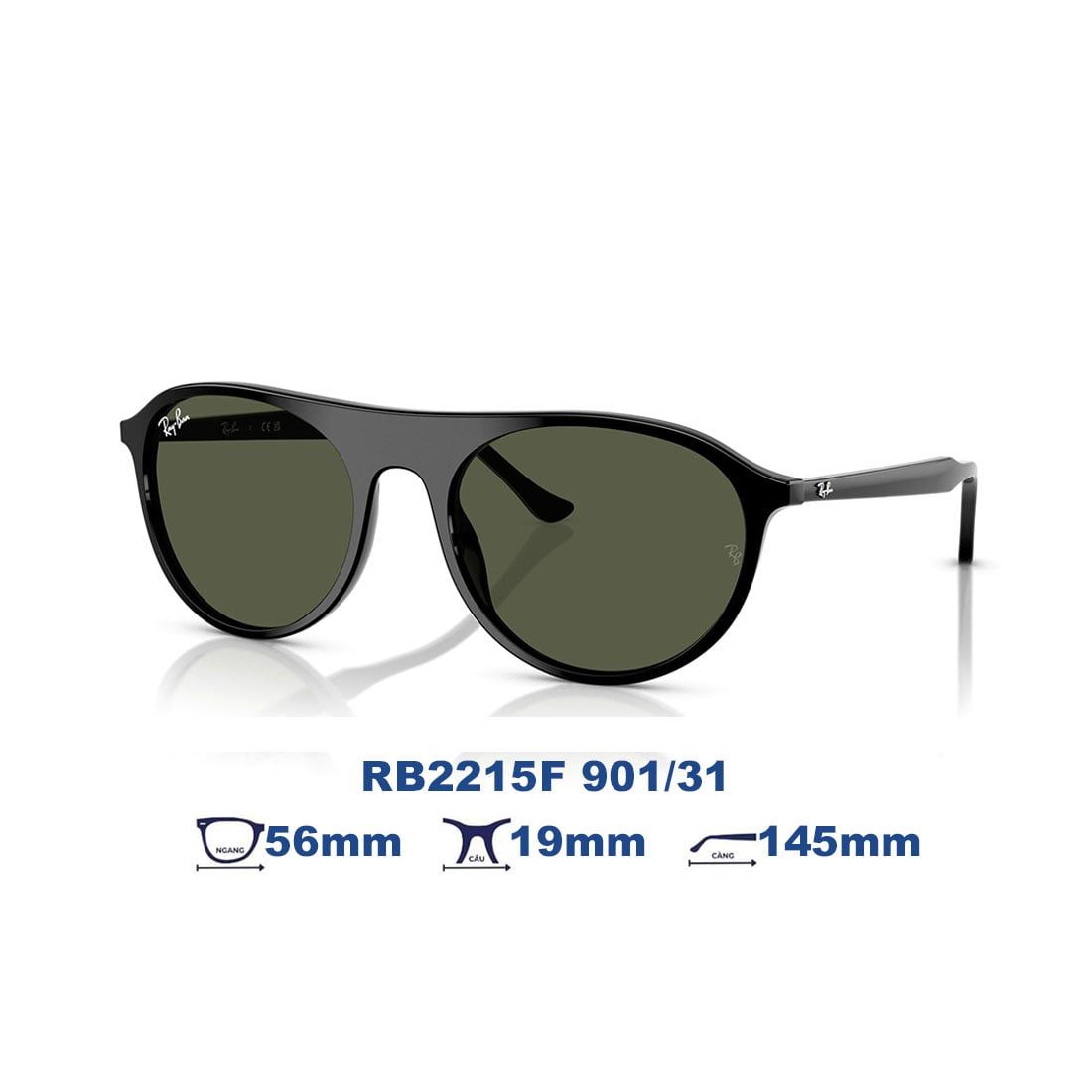  Kính mát RAYBAN RB2215F 901/31 