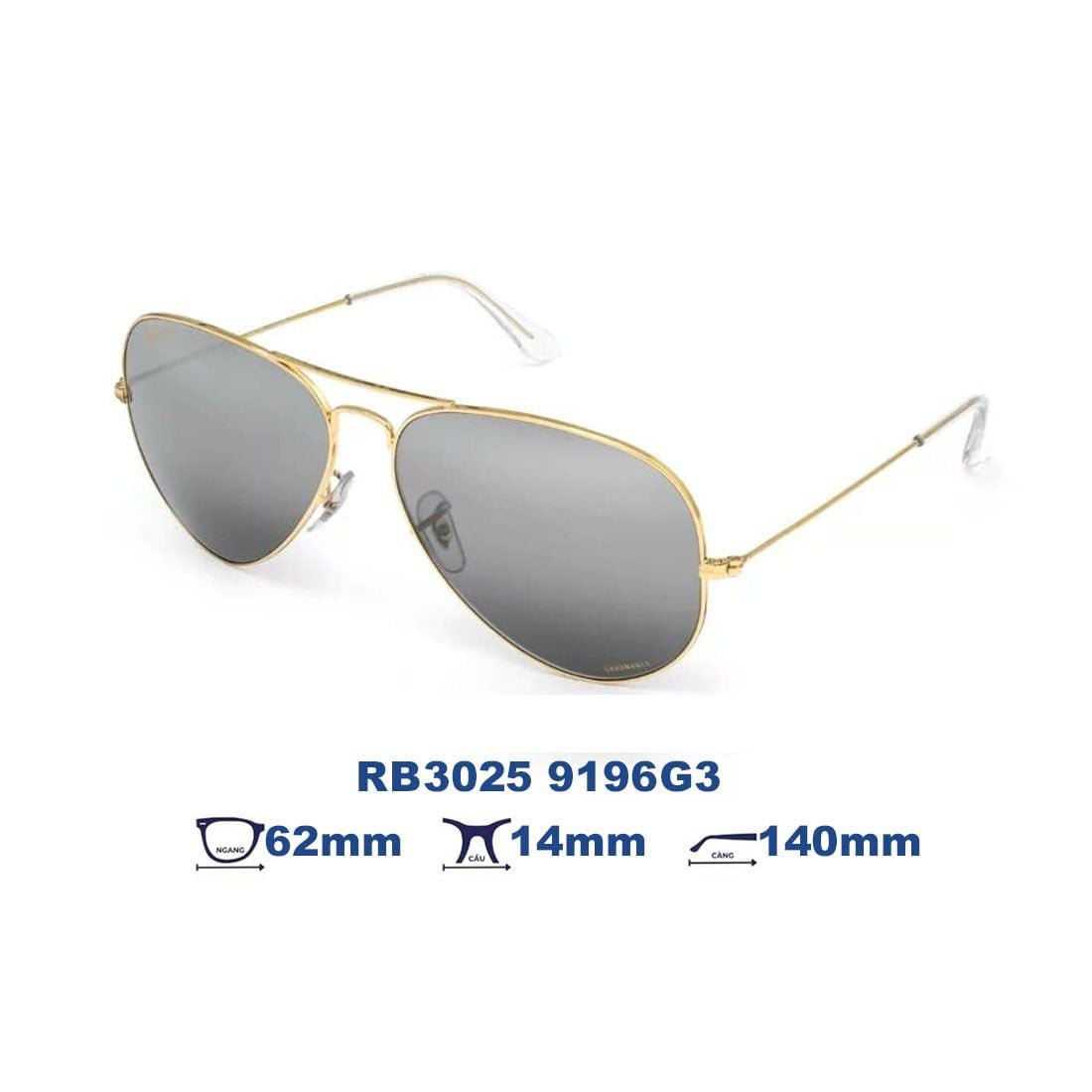  Kính mát RAYBAN RB3025 9196G3 