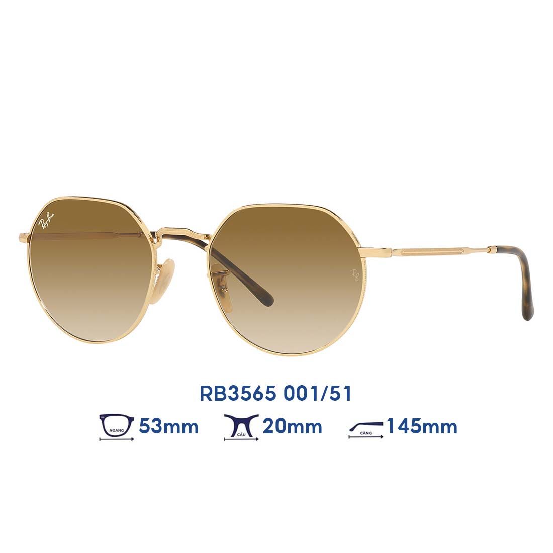  Kính mát RAYBAN RB3565 001/51 